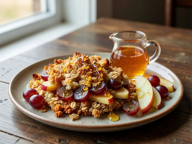 Honeyed Grape & Apple Crisp