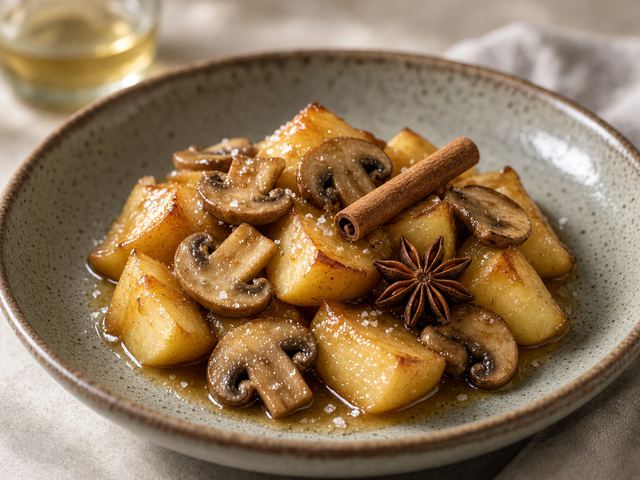 Honeyed Mushroom Apple Compote