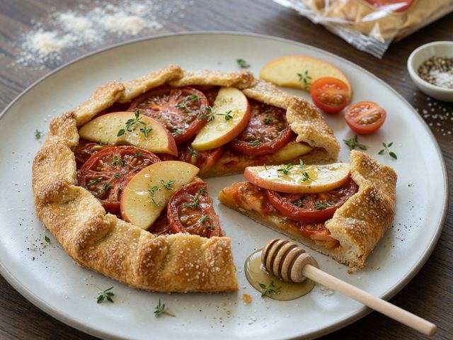 Honeyed Tomato Apple Galette