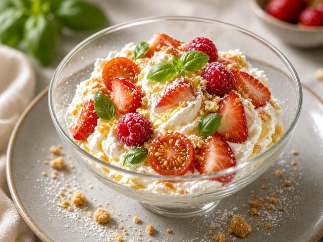 Honeyed Tomato & Berry Fruit Fool