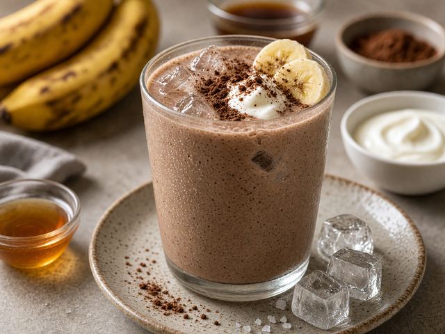 Iced Double-Mocha Banana Smoothie
