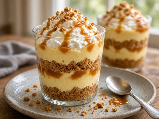 Layered Chilled Caramel Custard Parfaits