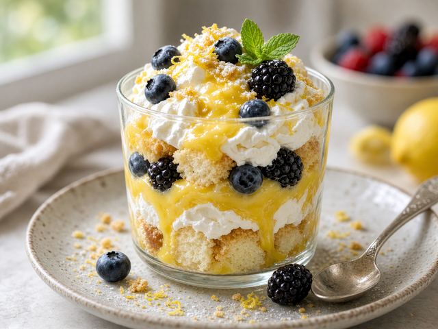 Lemon Curd Angel Food Cake Parfaits