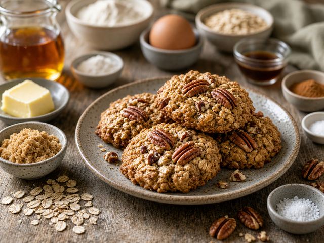 Maple Pecan Oatmeal Cookies