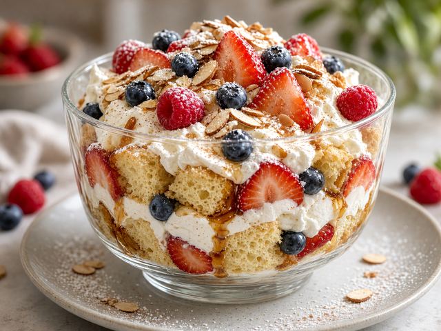 Maple Whipped Cream Angel Food Trifle