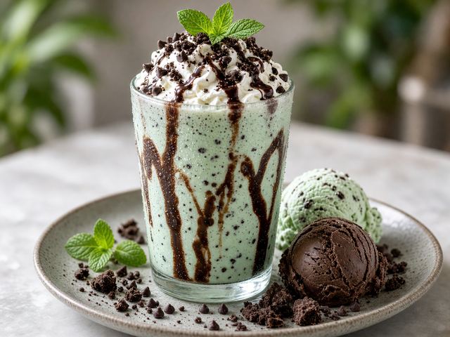 Mint Chocolate Chip Milkshake