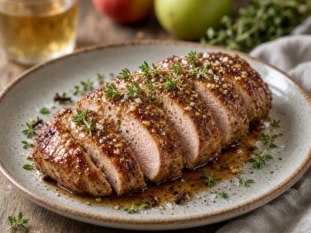 Mulled Cider Glazed Pork Tenderloin