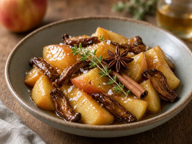 Mushroom-Spiced Apple Compote