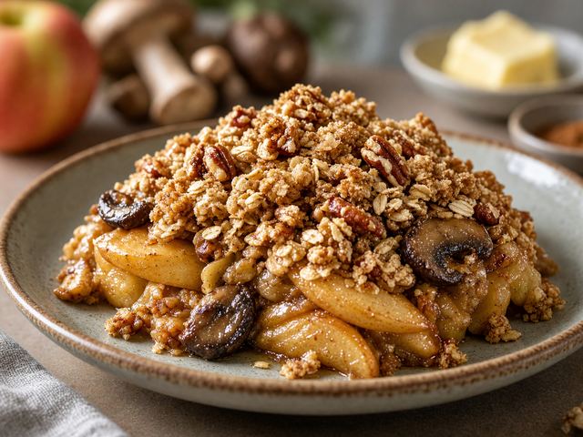 Mushroom-Spiced Apple Crisp
