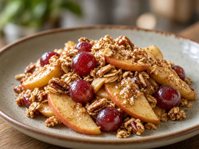 No-Bake Apple Grape Crisp