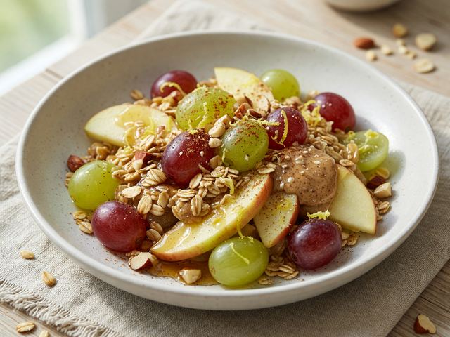 No-Bake Apple Grape Crisp