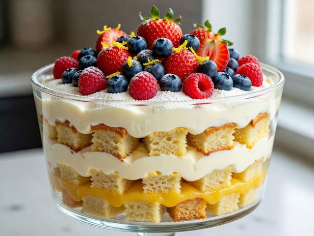 No-Bake Lemon Berry Trifle