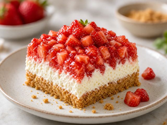 No-Bake Strawberry Cream Pie Bars