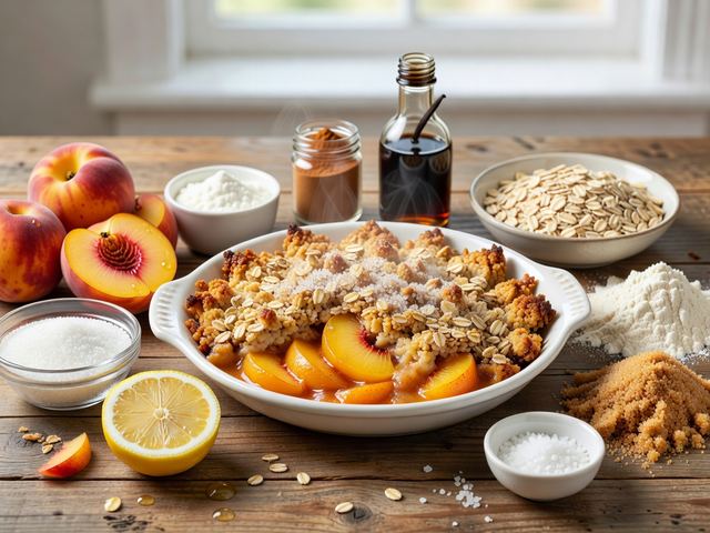 Peach Crisp with Oat Topping