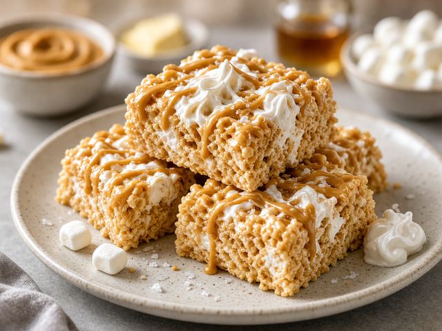Peanut Butter Fluff Rice Krispie Treats