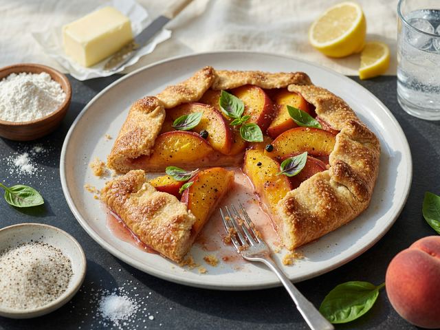 Pepper-Infused Peach Galette