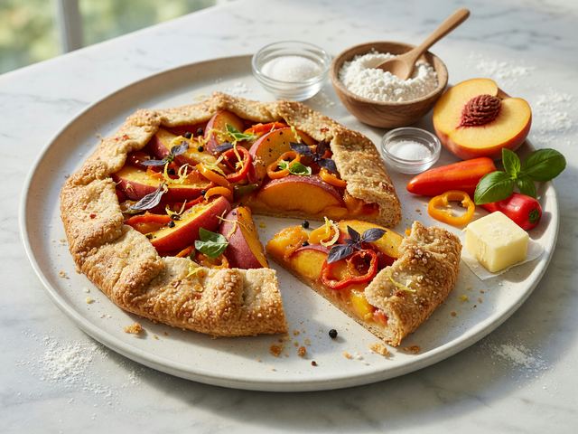 Pepper-Infused Peach Galette