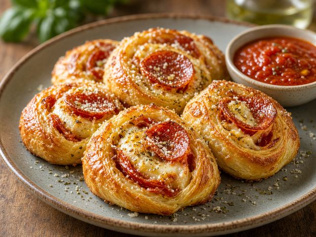 Pepperoni Stromboli Spirals