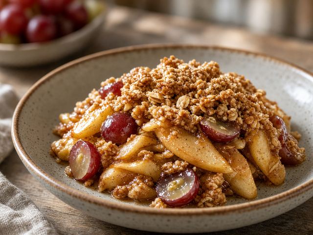 Roasted Apple & Grape Crisp