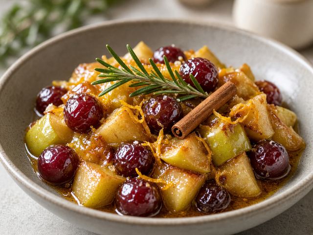 Roasted Grape & Apple Compote