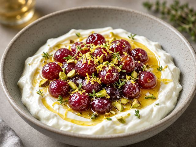 Roasted Grape & Honey Yogurt