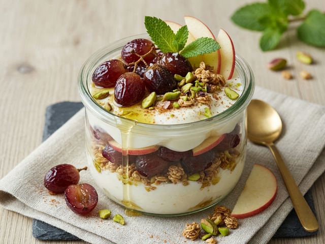 Roasted Grape Yogurt Parfaits