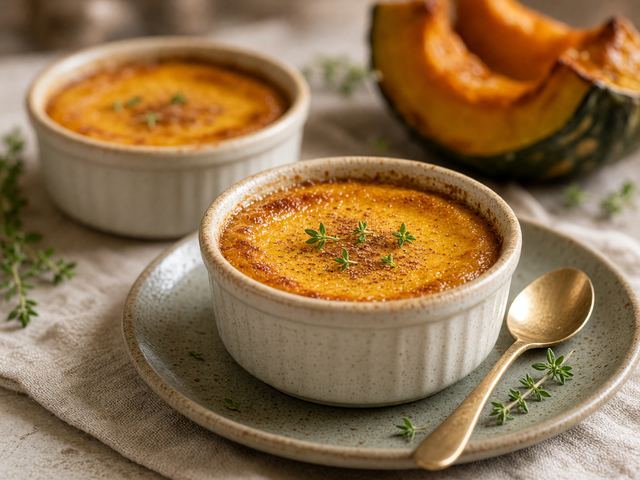 Roasted Pumpkin Custard Cups