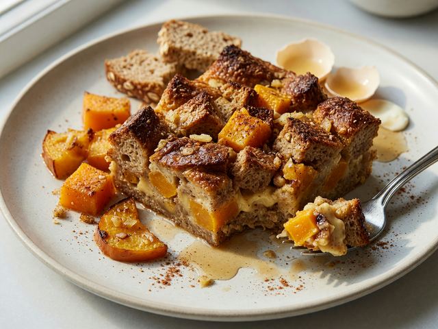 Roasted Squash Bread Pudding