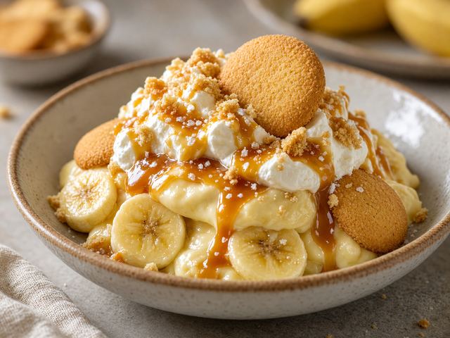 Salted Caramel Banana Pudding