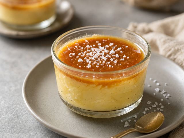 Salted Caramel Custard Pots