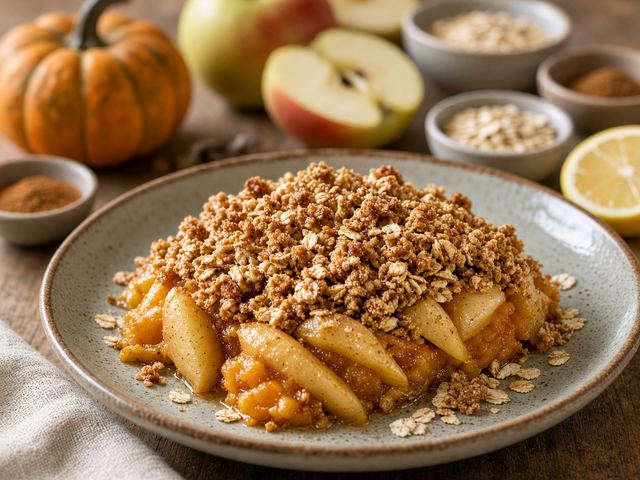 Simple Apple Pumpkin Crisp