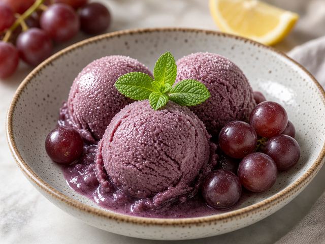 Simple Grape Sorbet