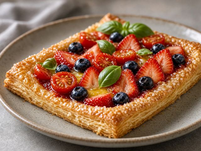 Simple Tomato & Berry Fruit Tart