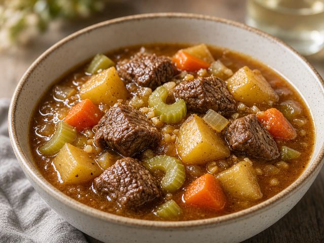 Slow Cooker Mulled Cider Beef Stew