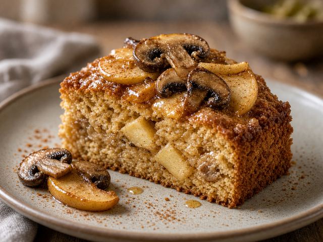 Spiced Mushroom Apple Cake
