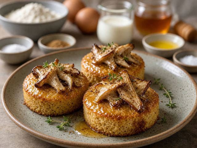 Spiced Mushroom Honey Cakes