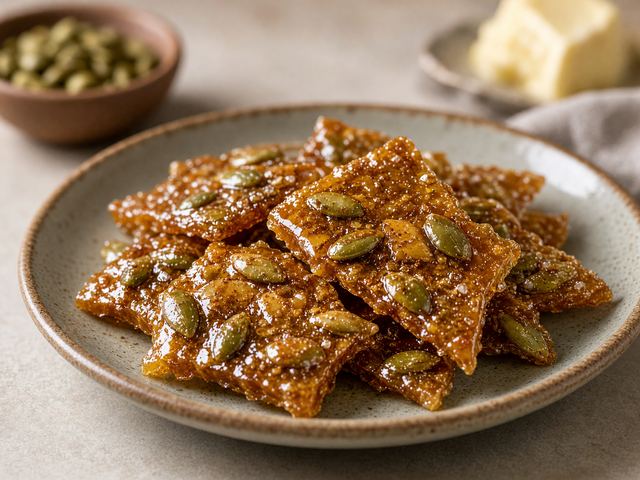 Spiced Pumpkin Seed Brittle