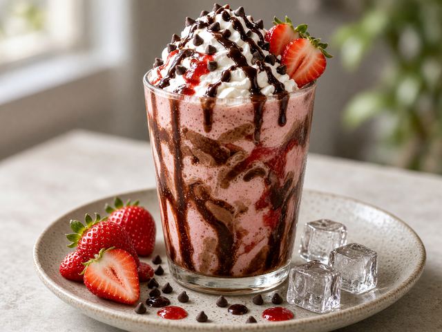 Strawberry Chocolate Swirl Shake