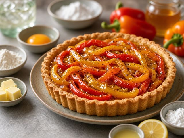 Sweet Pepper & Honey Tart