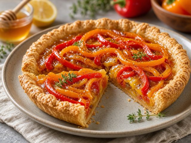 Sweet Pepper & Honey Tart