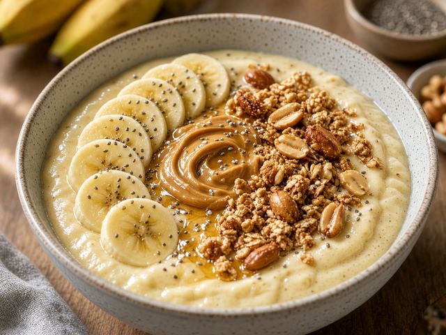 Thick PB Banana Smoothie Bowl