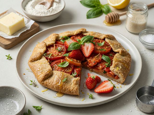 Tomato Basil Fruit Galette