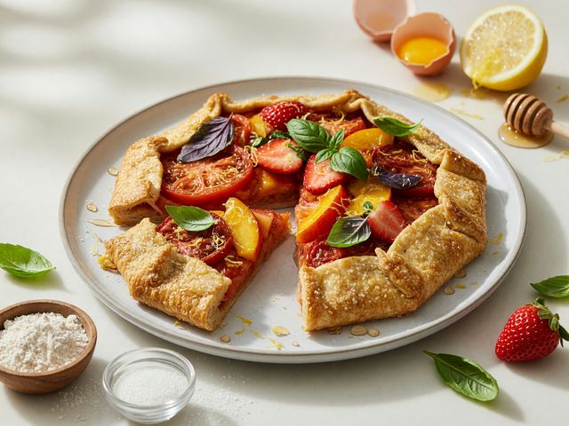 Tomato Basil Fruit Galette