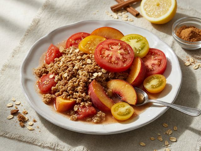 Tomato Peach Crisp