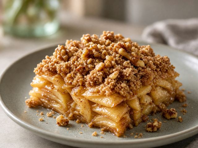 Walnut Streusel Apple Betty