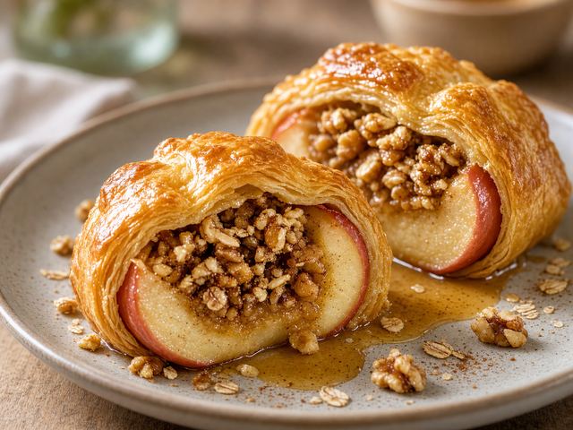 Walnut Stuffed Apple Dumpling Halves