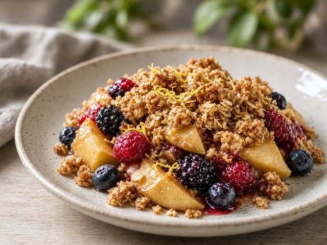 Warm Apple Berry Crumble