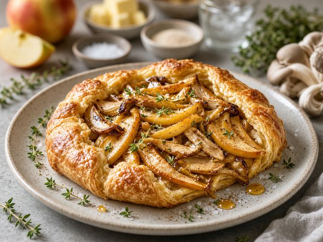 Warm Apple Mushroom Galette