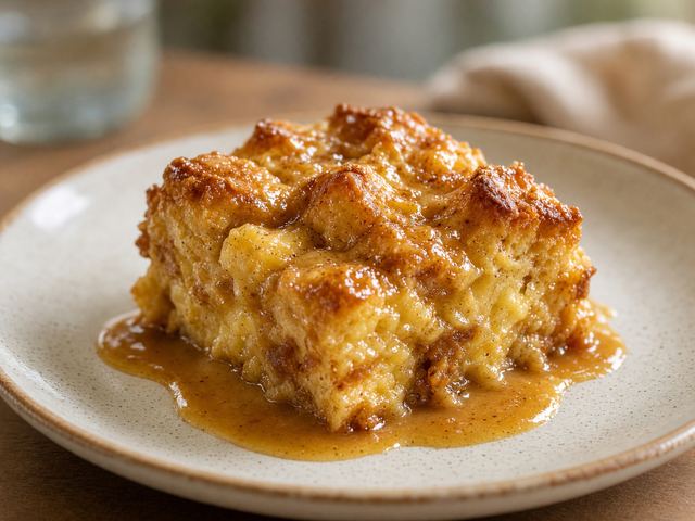 Warm Butterscotch Bread Pudding Bake