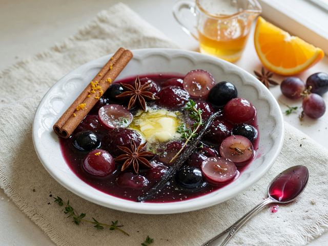 Warm Spiced Grape Compote
